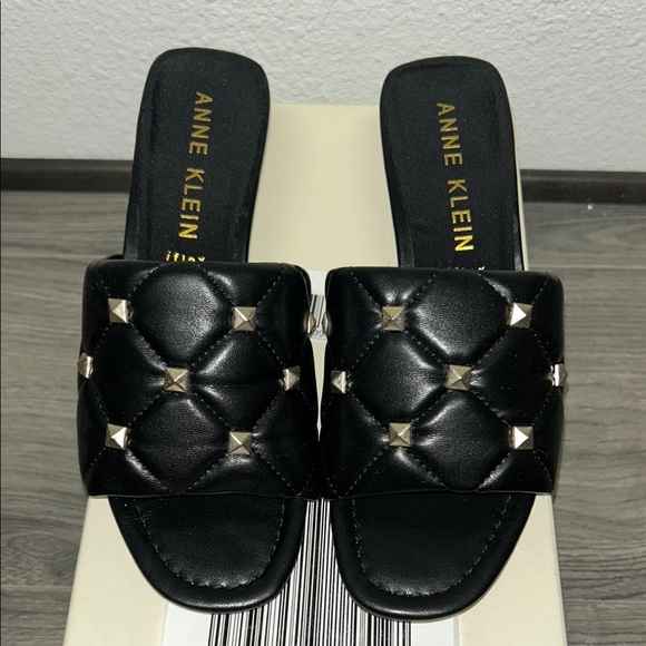 Anne Klein Kyla Studded Kitten-Heel Sandals - Picture 2 of 6